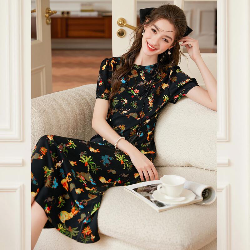 Bailuyu Women s Printed A-line Dress XL