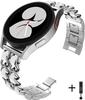 20mm 22mm Armband für Samsung Galaxy Watch 4 3 5 Pro 45mm Active 2 Gear S3 Luxuriöses Leder+Metall Armband Huawei Watch GT/2//3 Armband