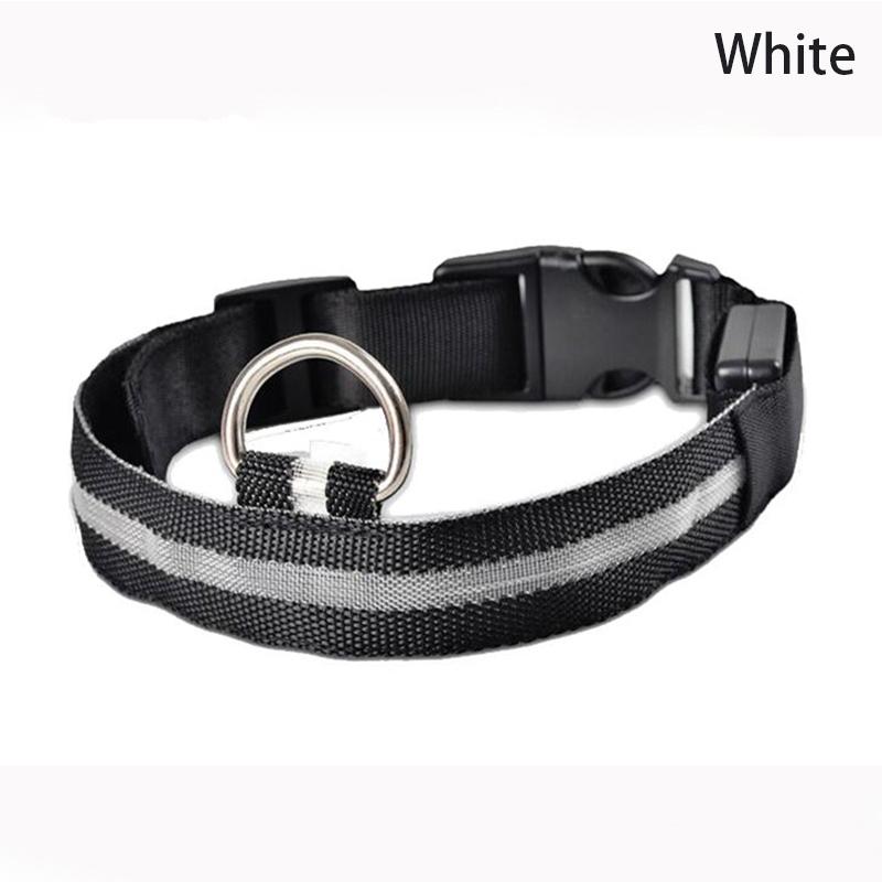 Leopard Led Dog Collar Luminous Adjustable Glowing Collar For Dogs Pet Night Safety Nylon Collar Luminous Led Bright Dog Collar