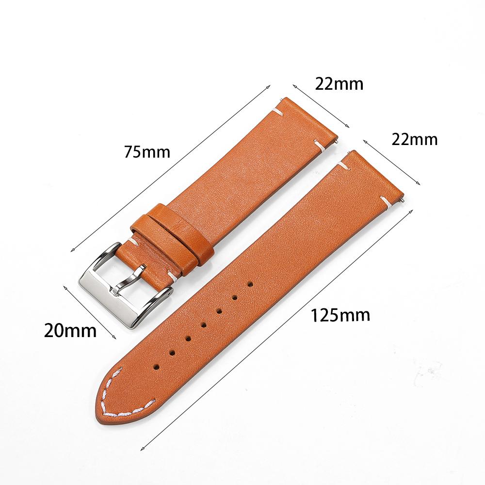 Genuine Calfskin Ultra-thin Watchband Watch Belt Strap Wristwatches Band 12mm 14mm 16mm 18mm 20mm 22mm 24mm Blue Beige Black