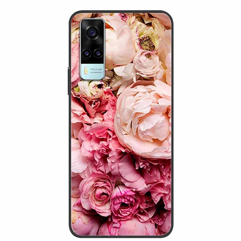 For Vivo Y53s 4G Case Animals Soft Silicone TPU Phone Back Cover Case for Vivo Y31 2021 Funda for Vivo Y53 s Y 31 Luxury Coque