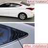 For Hyundai Elantra Avante Sedan 2011-2015 ABS Carbon Fiber Window Quarter Louver Shutter Cover Car Rear Side Vent Scoop Trim