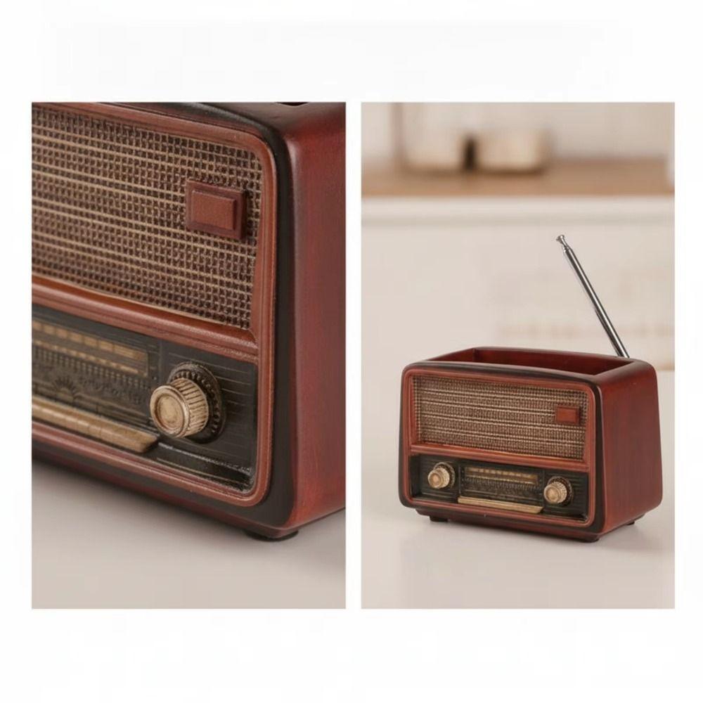 Creative Vintage Radio Planter Retro Succulent Flower Pot Gift Radio TV Potted Plant Home Decor
