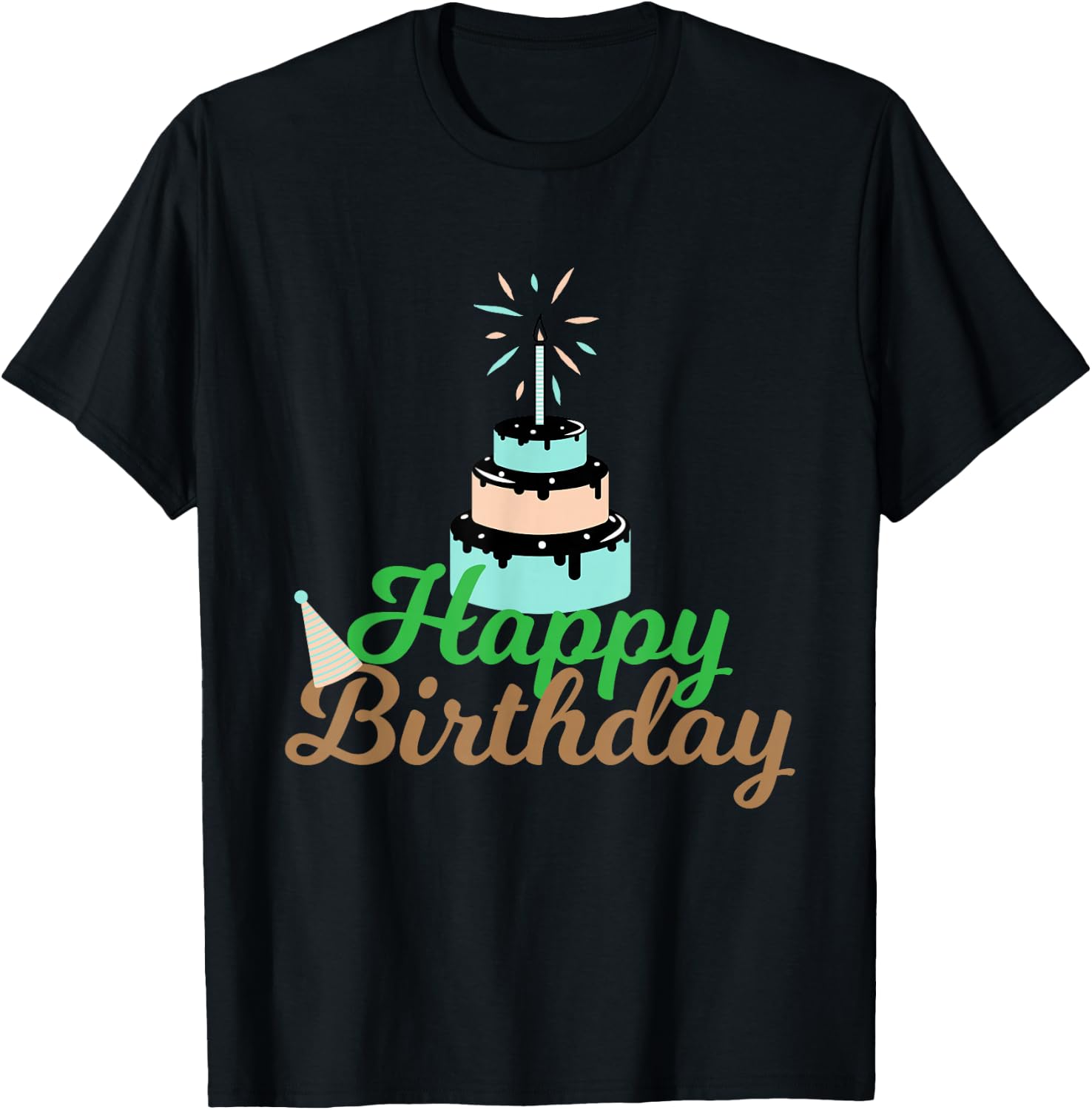 Happy Birthday Cute Cake Gift T-Shirt T-Shirt Unisex T-Shirt M