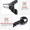 Fitness Pull Rope Set 2 Exercise Handles 3 Carabiner Clips Tricep Pull Down Rope Cable Machine Attachments for Gym Black