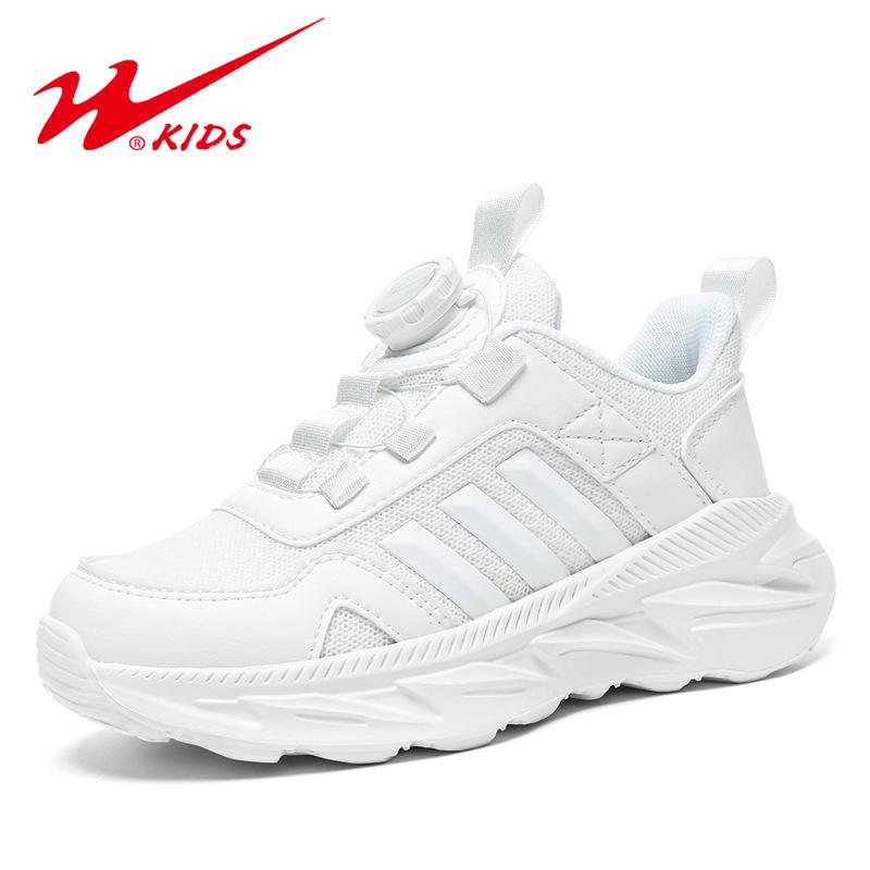 Children's Little White Shoes Spring and Summer Mesh Breathable Student White Boys Sports Shoes