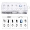 1 Set Plastic Car Push Retainer Clips Set With Removal Tool 6 Assorted Sizes For Auto Bumper Door Trim Repair