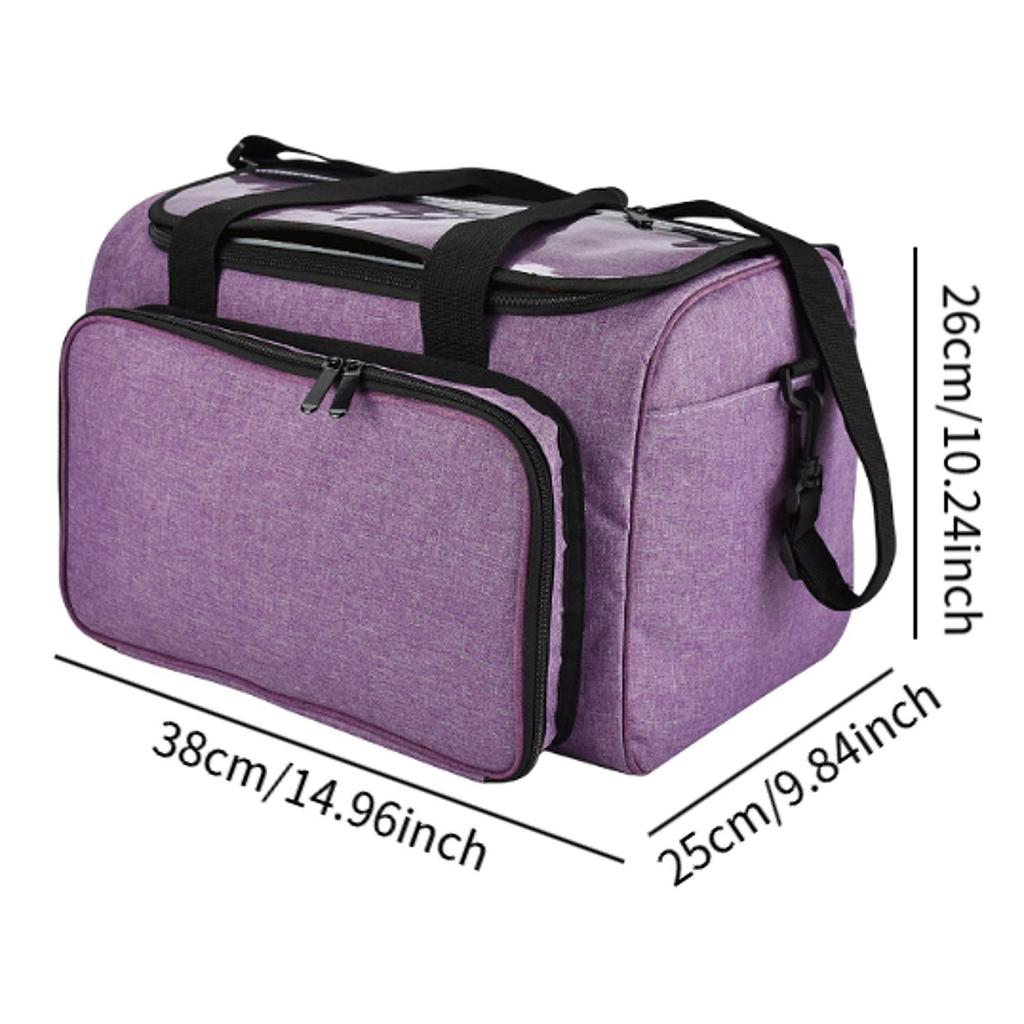 Knitting Tote Bag Crochet Bag Shoulder Bag with Inner Divider Large Portable