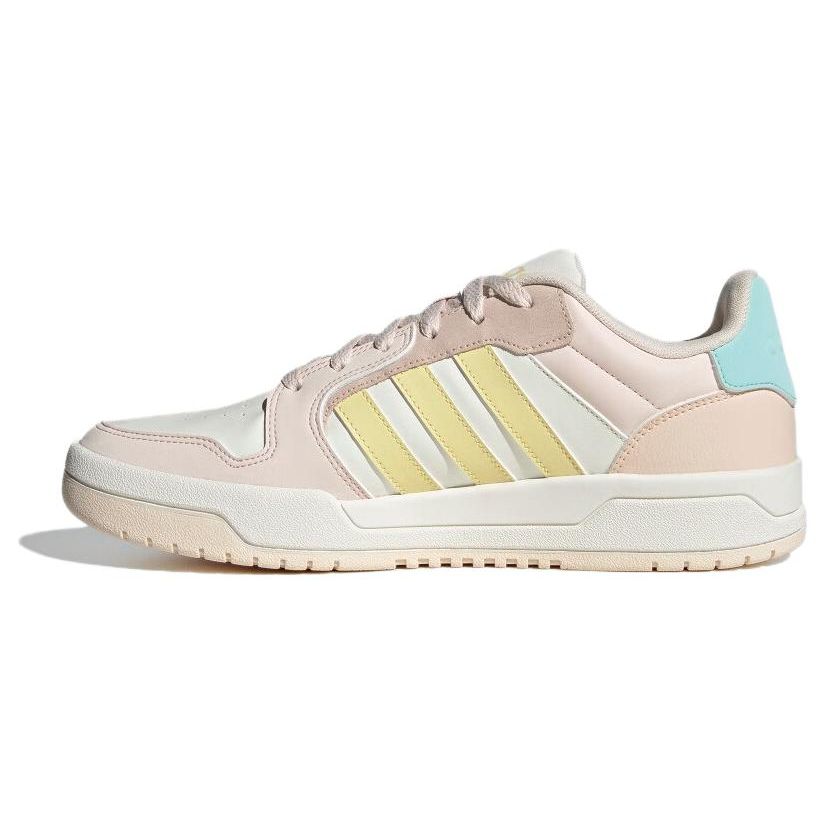 Adidas Neo Entrap Synthetic Leather Comfortable Low-Top Skate Shoes Women Sneakers Pink White ID6054