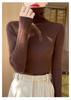 Korean Style Slim Fit High-Neck Sweater for Women - 2024 Autumn/Winter Long Sleeve Knit Base Layer