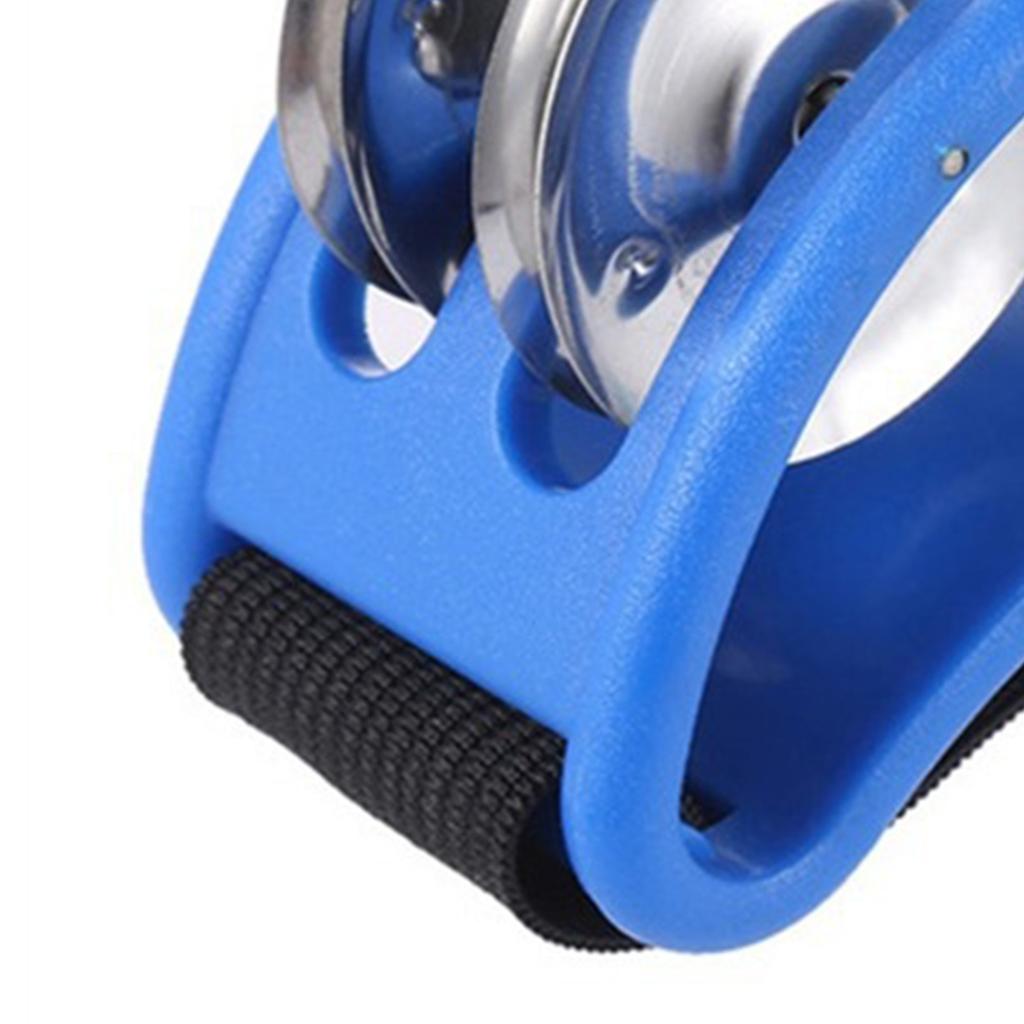 Foot Tambourine Percussion with Jingle Bell Tambourine Musical Percussion Instruments for Guitar Drum Blue