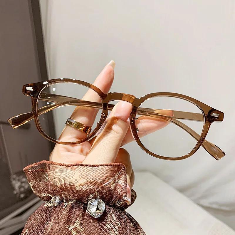 Retro Small Round Reading Glasses Anti-blue Light Eyewear for Women Fashionable Personalized Glasses New in