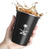 350ML Coffee Mug National Emblem of Saudi Arabia Logo Stainless Steel Water Cup Outdoor Camping Beer Mug for Party Birthday Gift