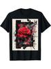 Rosenzeichnung Kunst Blume Abstraktes Gemälde Motiv Rosen T-Shirt