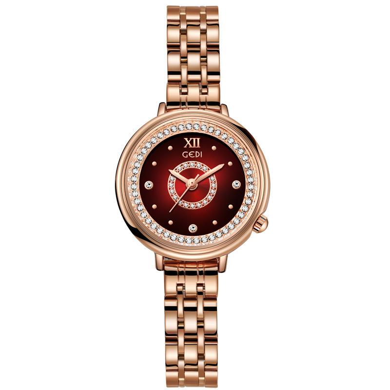 Fashion Light Luxury Gypsy Full Diamond Ladies Alloy Waterproof Quartz Stainless Steel Watch