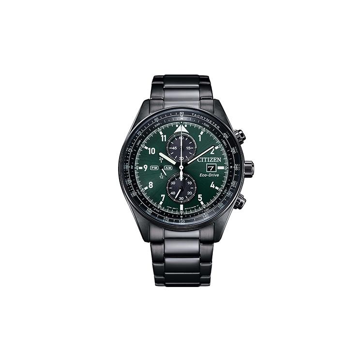 

CITIZEN FUTURE FORCE Series Light Powered Quartz Movement Cow Leather Strap Watch Men s Watches CA0775-87X Green Dial