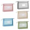 Transparent Mesh File Bag Double Layer Subject File Bag School Handheld Bag  Travel