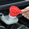Collapsible Car Engine Funnel Silicone Liquid Funnel Washer Fluid Change Portable Auto Engine Oil Petrol Change Funnels