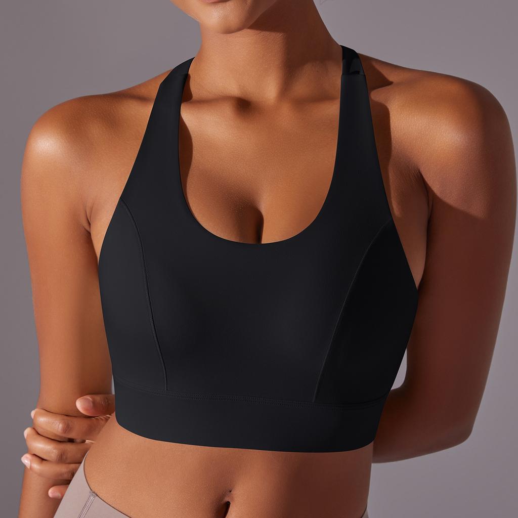 High Strength Sports Bra With Integrated Chest Cushion, Seamless Back Buckle, Yoga Vest, Shock-absorbing And Gathering, Beautiful Back Yoga Bra