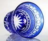 GREEM MARKET Crafts with Wooden Box Glasswork Kiriko Glass Cup Shochu Glass Kiriko Glass Product GMS00726 Number (Blue)