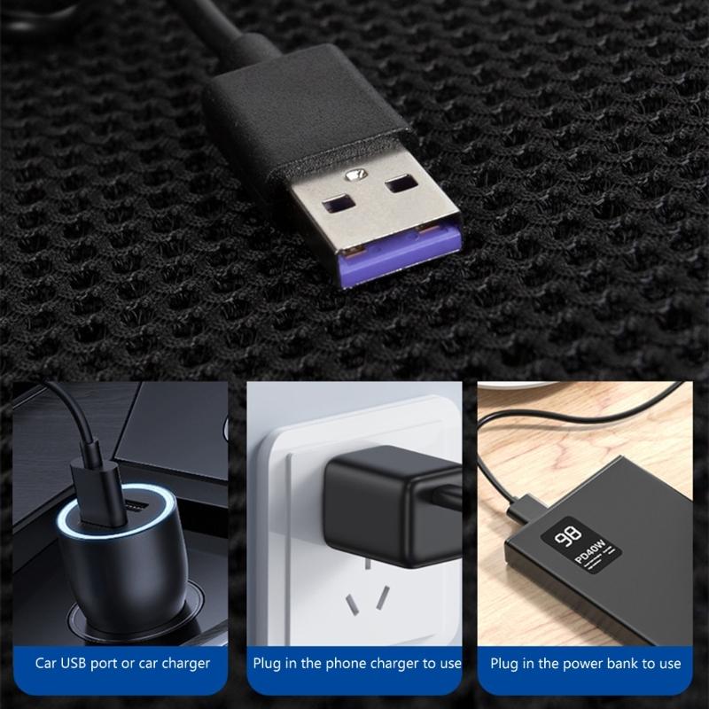 Univerzální elektrický ventilovaný podsedák do auta s USB rozhraním - Rychlé chlazení Třístupňově nastavitelný podsedák