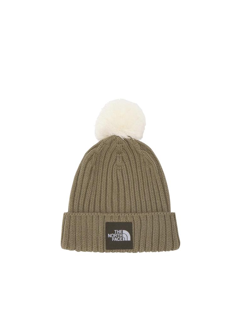 The North Face Pom Pom Cappucho Knit Classic Khaki Kids' Cap, (KF)