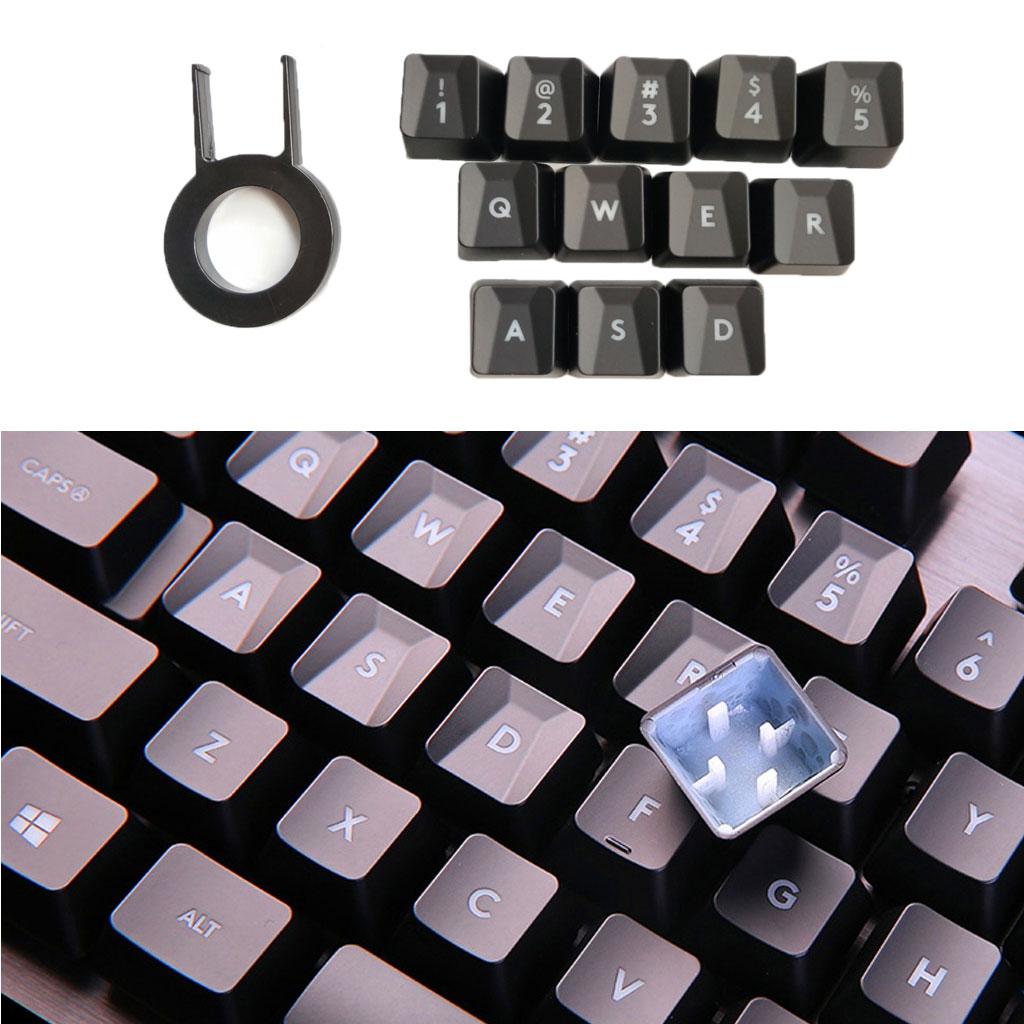 Backlit Keyboard Keycaps for G413 G613 G910 G810 G310 12 Pieces for Key Cap Mechanical Gaming Keyboard for Key Caps