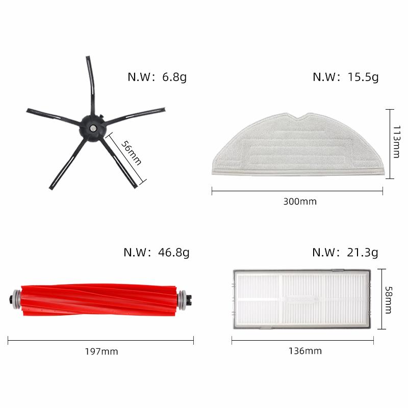 For Xiaomi Roborock S7 MaxV / Plus / S7 MaxV Ultra / G10S Vacuum Main Side Self-cleaning Brush Filter Mop Hepa Dust Bag