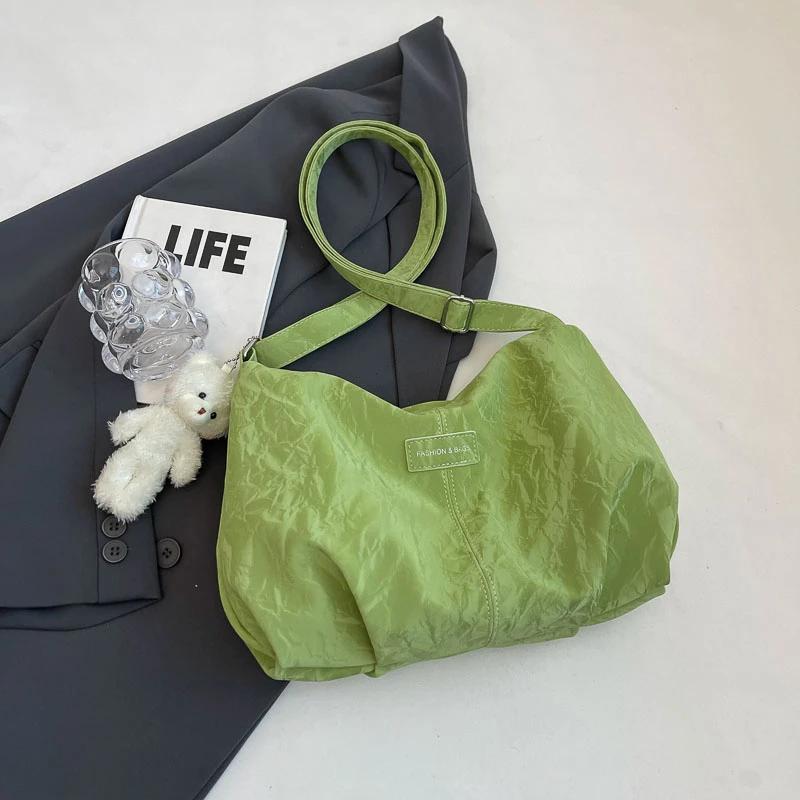 New versatile elegant simple high-end tote bag  soft light leather  large capacity crossbody tote bag