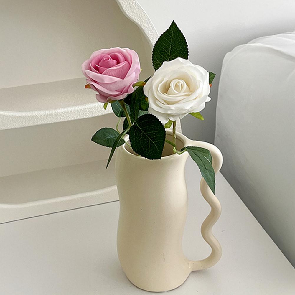 5pcs Simulated Rose Bouquet Artificial Flower Arrangement Vibrant Simulated Flower Bouquets No Withering Long-lasting Decor for Home