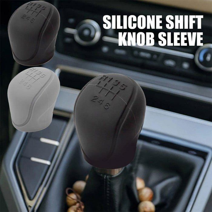 Housse de levier de vitesse universelle en silicone pour voiture - 6 vitesses - Antidérapante,noir