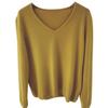 2023 Autumn/Winter Korean-Style Loose V-Neck Long Sleeve Knitted Sweater Women's Base Layer