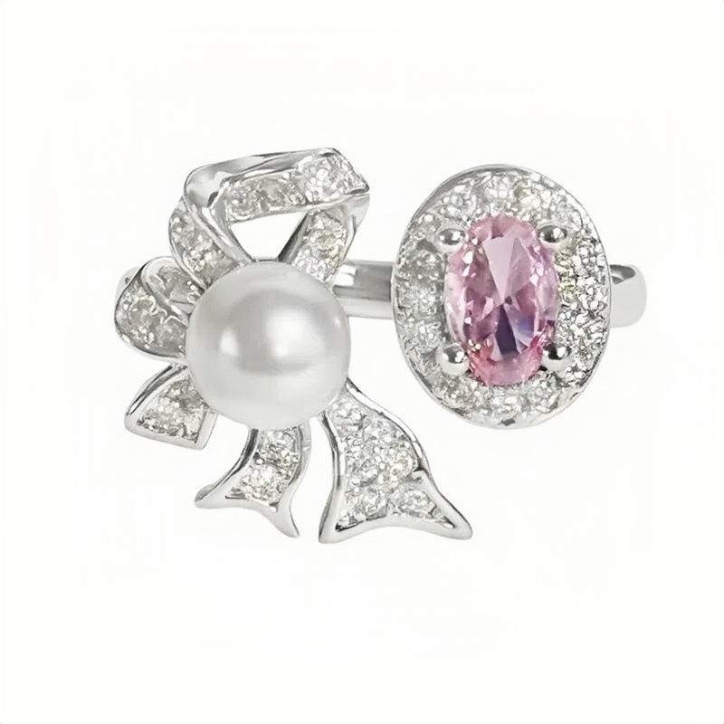 Light Luxury Elegant Personality Geometric Wide Face Open Ring Women'S Premium Gypsy Super Shine Micro Zircon Ring