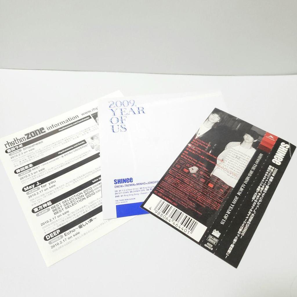 [USED] SHINee 2009, YEAR OF US First Press Edition Jacket Card CD+DVD