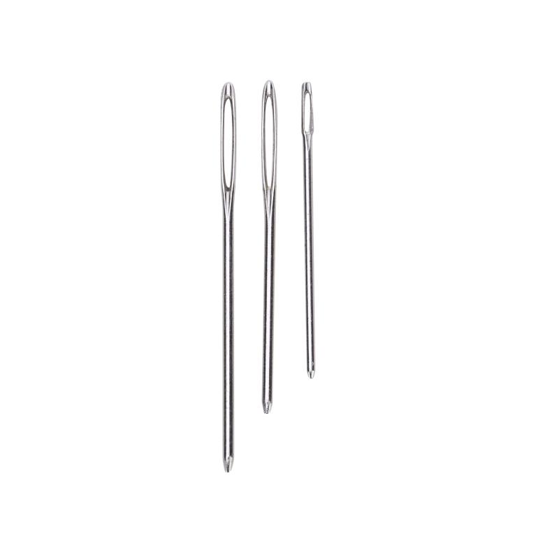 9 ks Jehla s velkým očkem Stříbrná tupá hlavička Vlna Šicí nit Ruční šití Trojrozměrná Křížková výšivka Dírka Dlouhá jehla