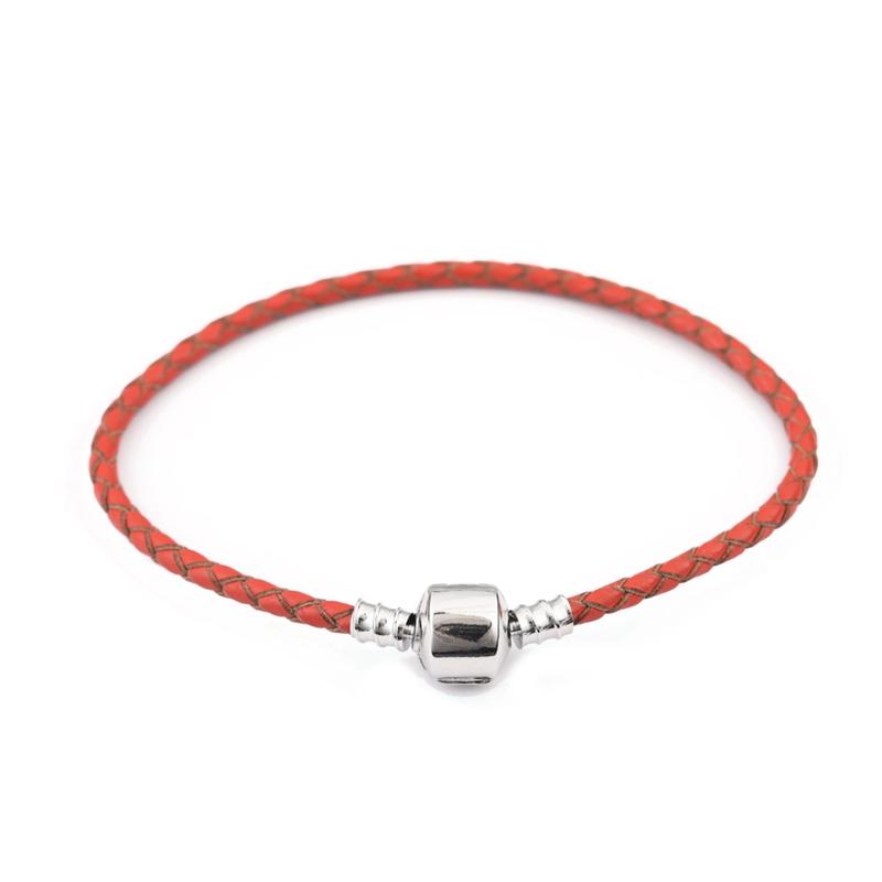 1pc/lot 12 Colors Leather Chain Charm Bracelets Double layer Braided Leathe Bracelet for Handmade DIY Women Girls Jewelry Gift