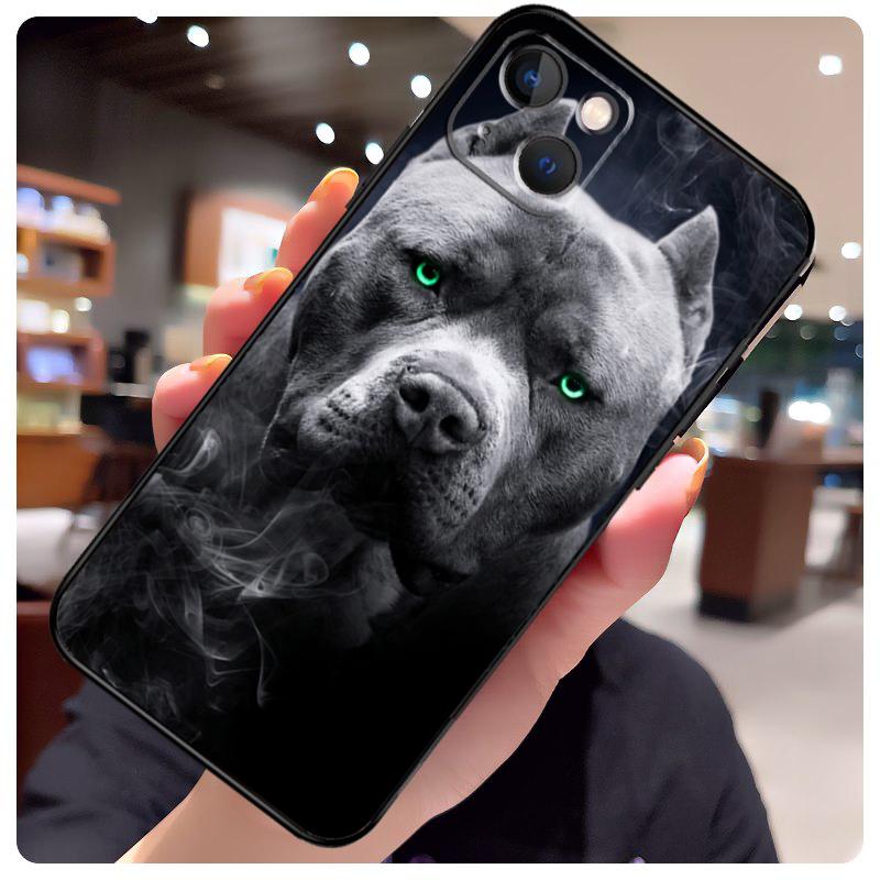 Pit Bull Chien Mignon Pitbull Étui Pour iPhone 14 Pro Max 16 15 11 12 13 17 Pro Max mini 15 16 Plus 16e 17 Air Housse de Téléphone