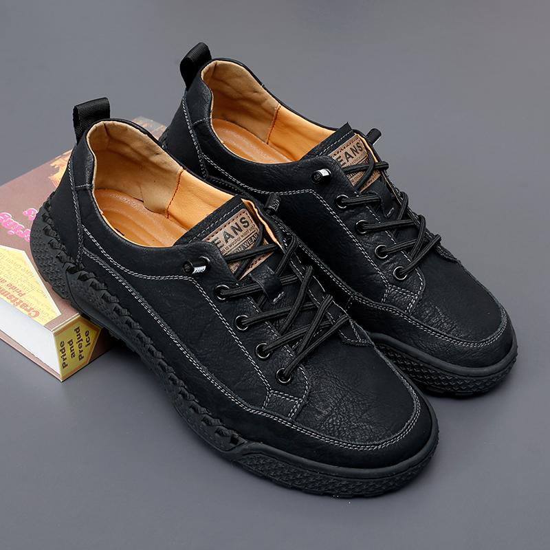 FashionClassic мужские кроссовки нескользящие повседневные туфли из натуральной кожи — фото 5