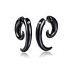 Unisex Stainless Steel Punk Stud Earrings for Men Women Black Geometry Star Cross Spike Skull Pendants Ear Jewelry Accessories