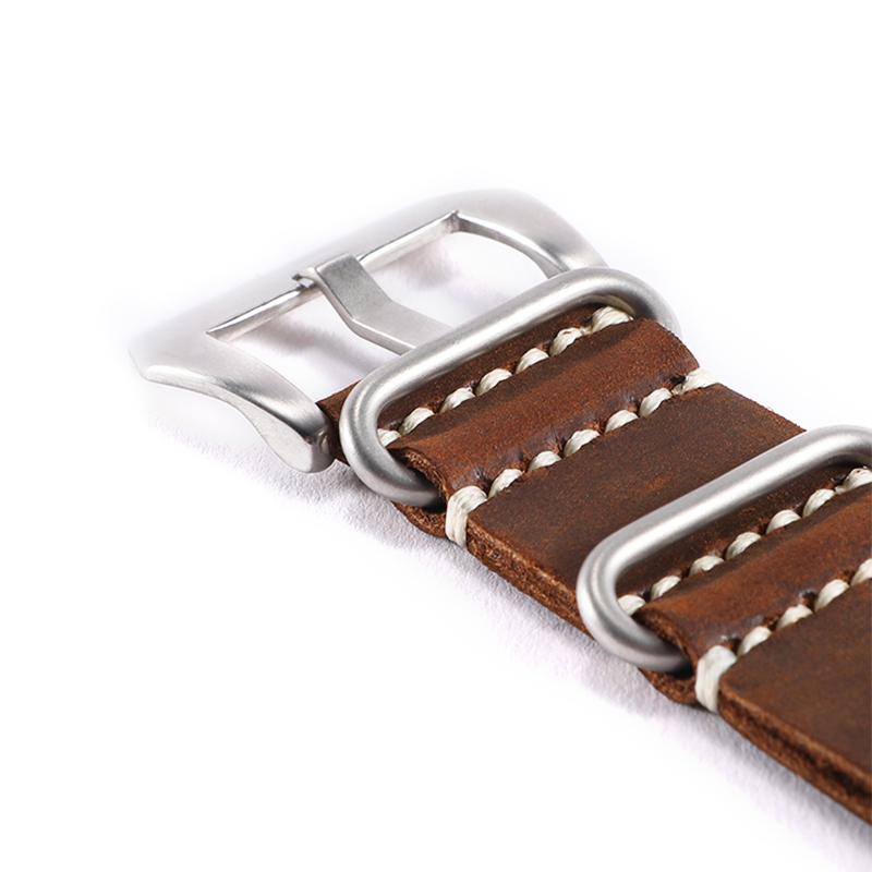 Heqi Italian Crazy Horse Leather Watch Straps Leather Genuine Strap 22mm Watch Band Manufacturer