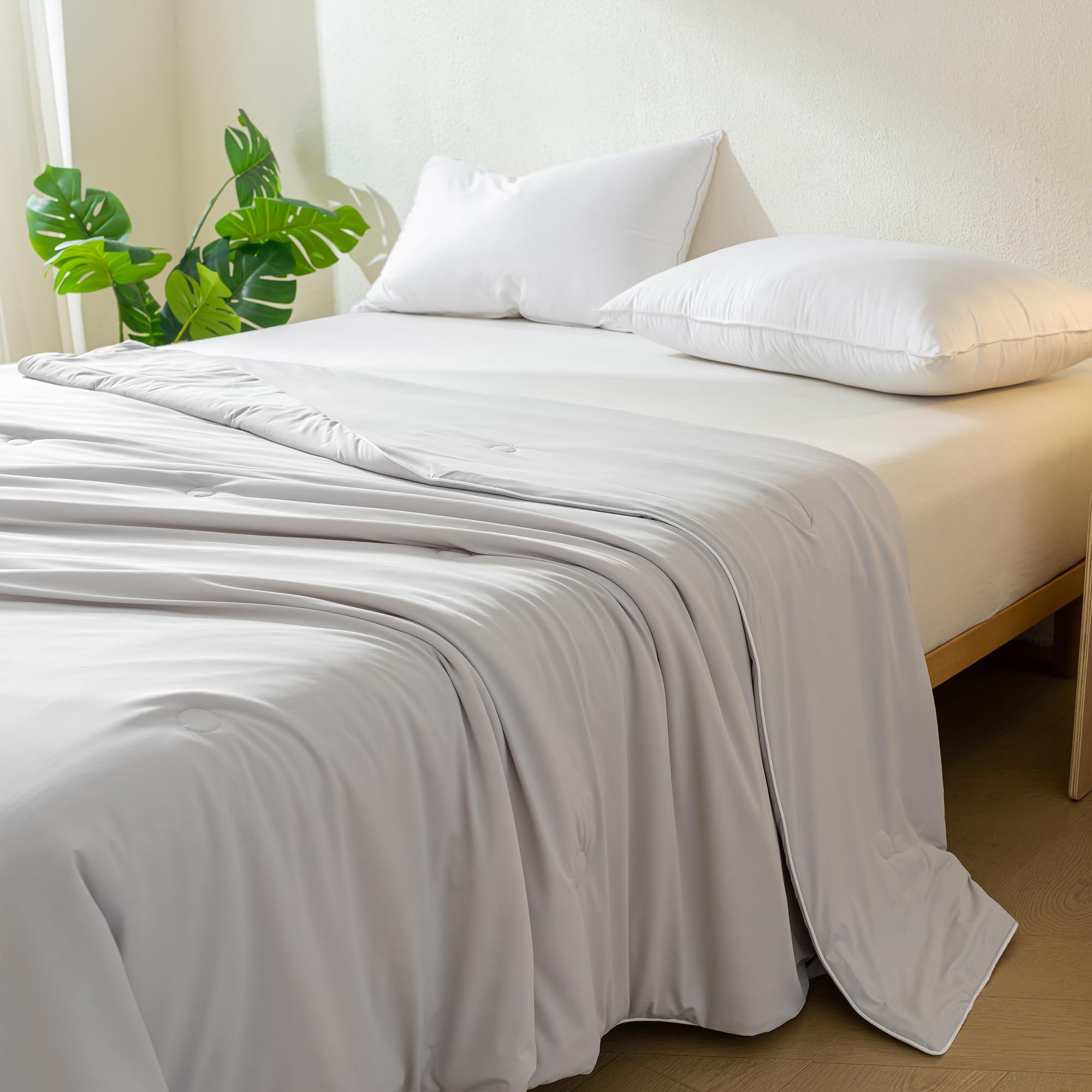 

Охлаждающее одеяло Hezom для ощущения наготы, быстро впитывающее влагу, можно использовать с обеих сторон и как двойное полотенце, комфортный сон, 150 x 210, светло-серый