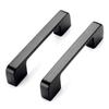 Aluminum Black Cabinet Pull Handle Drawer Wardrobe Door Single Hole Bow Shape Modern Hardware