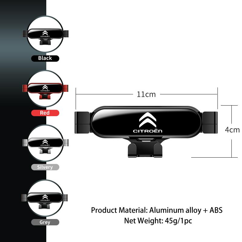 Car Phone Holder Mount Gravity Phone Support With Hook Accessories For Citroen C4 C3 C5 C1 C2 VTS Berlingo Celysee Xsara Picasso