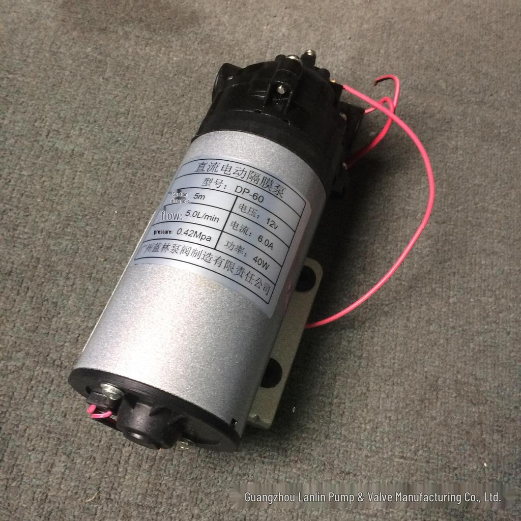 Compact 12V/24V High-Pressure Diaphragm Water Pump DP-60 - Self-Priming Spray Booster
