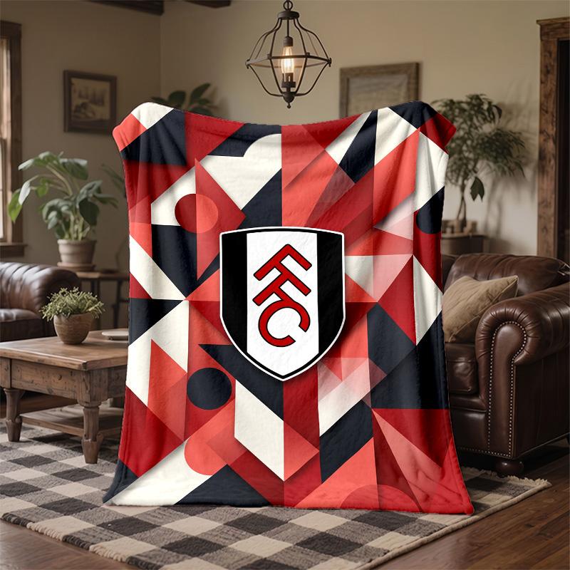 Fulham Football Print Flannel Blanket Soft Warm Sofa Bed Throw Blanket For Home Office Bedroom