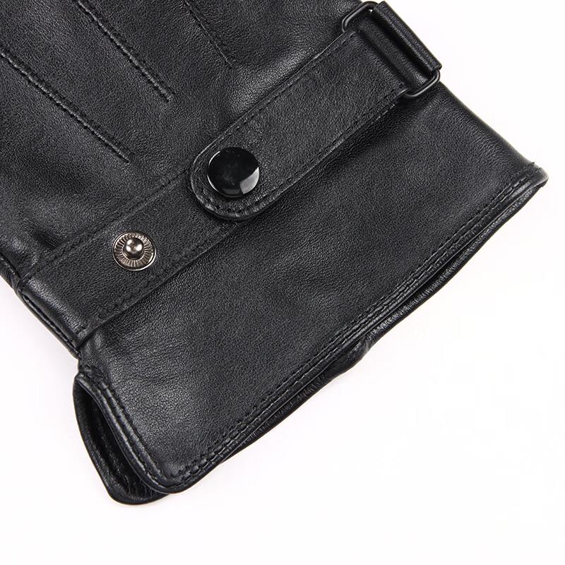 Hengyuanxiang Men's Fleece-Lined Sheepskin Gloves