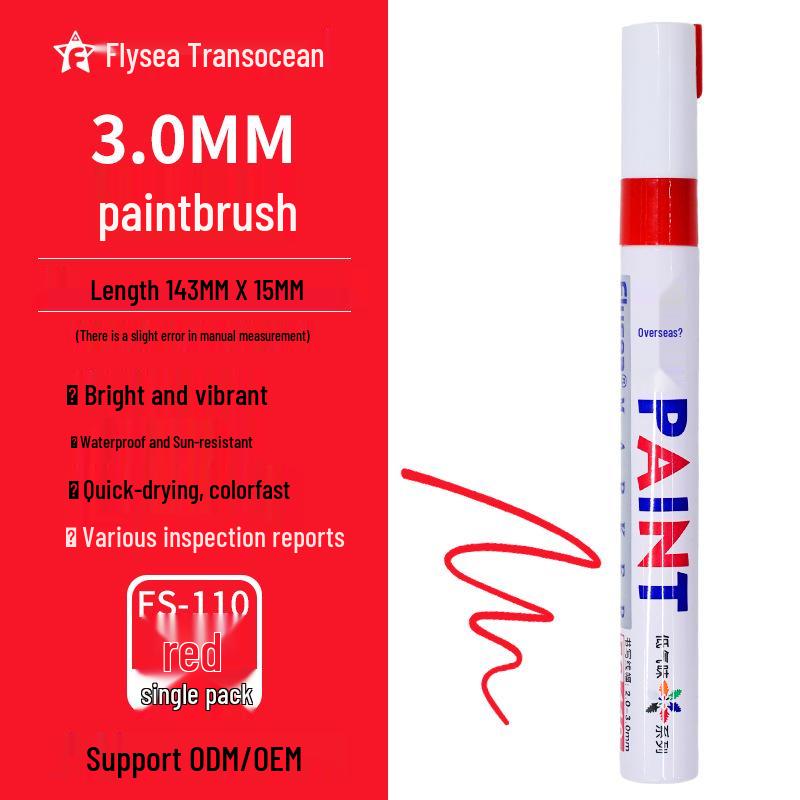 Low Odor White Oil-Based Paint Marker for Tires, Furniture, and Tiles