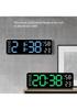 9 inch digital wall clock temperature humidity clock table clock electronic LED alarm clock Orange