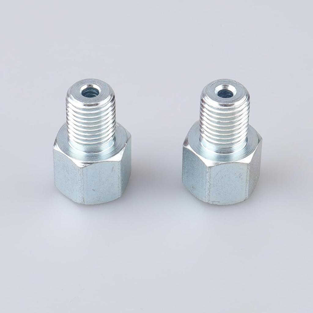 AC PERFORMANCE 3/8x24 Inverted Fittings Zinc Steel 2PCS 23mm OAL | Female Inverted To Male Thread Adapter, Zinc-coated Steel for Automotive Brake