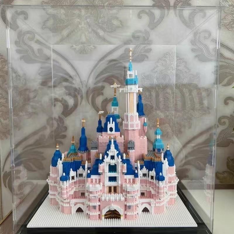 Pink Castle Princess Building Block Diy Assembling Toy Decoration Kids Gift